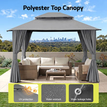 Load image into Gallery viewer, Instahut Gazebo 3x3m Canopy Outdoor Steel Frame Patio Tent Curtains Marquee Grey
