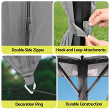 Load image into Gallery viewer, Instahut Gazebo 3x3m Canopy Outdoor Steel Frame Patio Tent Curtains Marquee Grey
