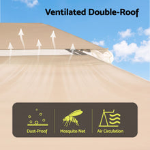 Load image into Gallery viewer, Gazebo 3x4m Canopy Outdoor Steel Frame Patio Tent Curtains Marquee Beige
