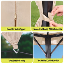 Load image into Gallery viewer, Gazebo 3x4m Canopy Outdoor Steel Frame Patio Tent Curtains Marquee Beige

