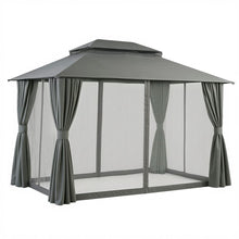 Load image into Gallery viewer, Gazebo 3x4m Canopy Outdoor Steel Frame Patio Tent Curtains Marquee Grey
