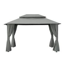 Load image into Gallery viewer, Gazebo 3x4m Canopy Outdoor Steel Frame Patio Tent Curtains Marquee Grey
