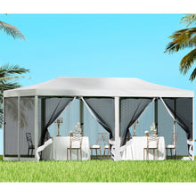 Load image into Gallery viewer, Gazebo Pop Up Marquee 3x6m Wedding Party Outdoor Camping Tent Canopy Shade Mesh Wall White
