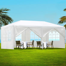 Load image into Gallery viewer, Gazebo 3x6m Marquee Wedding Party Tent Outdoor Camping Side Wall Canopy 6 Panel White
