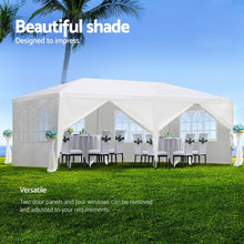 Load image into Gallery viewer, Gazebo 3x6m Marquee Wedding Party Tent Outdoor Camping Side Wall Canopy 6 Panel White
