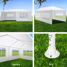 Load image into Gallery viewer, Gazebo 3x6m Marquee Wedding Party Tent Outdoor Camping Side Wall Canopy 6 Panel White
