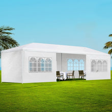 Load image into Gallery viewer, Gazebo 3x9m Marquee Wedding Party Tent Outdoor Camping Side Wall Canopy 8 Panel White
