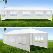 Load image into Gallery viewer, Gazebo 3x9m Marquee Wedding Party Tent Outdoor Camping Side Wall Canopy 8 Panel White
