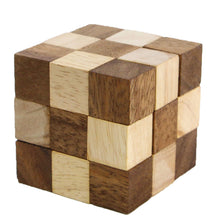 Load image into Gallery viewer, Brainteaser wooden puzzles set of 4 in a gift box.
