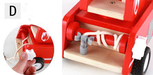 Load image into Gallery viewer, Fire truck toy wooden  with ladder and firemen Fire engine Red 3 years +
