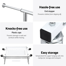 Load image into Gallery viewer, Artiss 2X Clothes Rack Double Rod Airer Rail Coat Stand Adjustable Hanger
