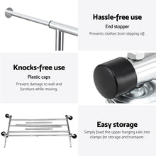 Load image into Gallery viewer, Artiss 2X Clothes Rack Airer Rail Coat Garment Stand Adjustable Hanger
