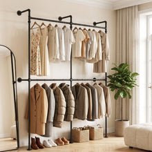 Load image into Gallery viewer, Artiss Industrial Pipe Clothing Rack Garment Clothes Display Stand Wall Mounted
