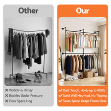 Load image into Gallery viewer, Artiss Industrial Pipe Clothing Rack Garment Clothes Display Stand Wall Mounted

