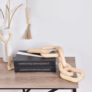 Chain feature homeware Natural Wooden Chain 5-Link