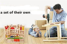 Load image into Gallery viewer, Wooden Tool Box set building and fixing pretend play educational toy
