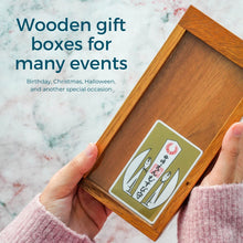 Load image into Gallery viewer, Hidden money gift: Wooden Puzzle Box- Hide your gift and see if they can open it using Hidden Compartments - Sliding Door
