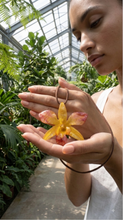 Load image into Gallery viewer, Yellow Orchid Dendrobium Real Flower Necklace
