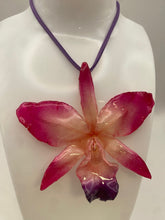 Load image into Gallery viewer, Pink Catalina Orchid Real Flower Necklace_CT M Pink
