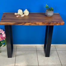 Load image into Gallery viewer, Console Table Live Edge Raintree Wood 100 cm
