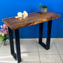 Load image into Gallery viewer, Console Table Live Edge Raintree Wood 100 cm
