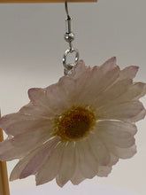 Load image into Gallery viewer, Real Flower Orchid Petal Earrings – Vibrant Creame Round Flower Botanical Jewelry
