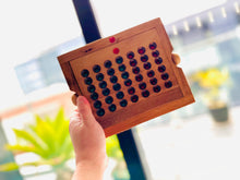 Load image into Gallery viewer, 4 IN A ROW GAME Connect four board game with marbles-ready for travel.
