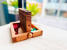 Load image into Gallery viewer, 4 IN A ROW GAME Connect four board game with marbles-ready for travel.

