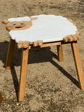 Load image into Gallery viewer, Children’s wooden sheep lamb table Shaun the Sheep theme
