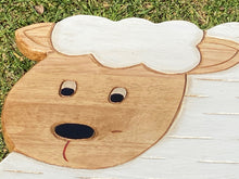 Load image into Gallery viewer, Children’s wooden sheep lamb table Shaun the Sheep theme
