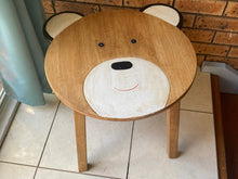 Load image into Gallery viewer, Children&#39;s furniture Bear Table -natural wood handmade and solid build
