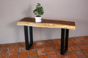 Console Table Live Edge Raintree Wood 100 cm