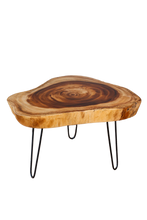 Load image into Gallery viewer, Round Raintree Wood Live Edge Coffee Table
