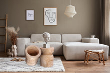 Load image into Gallery viewer, Side timber drinks Table, Stool or Plant pot of Paulownia wood - Mushroom hourglass design_Model77
