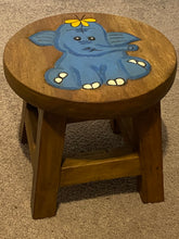 Load image into Gallery viewer, Children&#39;s furniture Stool Blue Baby ELEPHANT for Toddlers Step sitting Stool.
