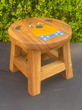 Load image into Gallery viewer, Children&#39;s Wooden Stool Teddy BEAR Chair Toddlers Step sitting Stool
