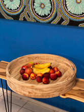 Load image into Gallery viewer, Wooden Round Fruit Bowl Serving Board Tray Platter-Large 60 cm across
