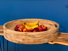 Load image into Gallery viewer, Wooden Round Fruit Bowl Serving Board Tray Platter-Large 60 cm across
