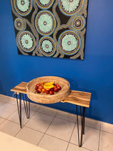 Load image into Gallery viewer, Wooden Round Fruit Bowl Serving Board Tray Platter-Large 60 cm across
