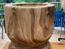 Load image into Gallery viewer, Side timber drinks Table, Stool or Plant pot of Paulownia wood - Mushroom hourglass design_Model 01
