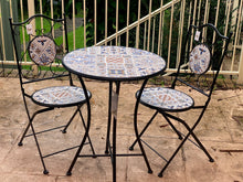 Load image into Gallery viewer, Outdoor Table And Chairs Set Mosaic Bistro Setting Balcony Garden Furniture 3pcs
