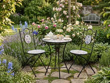 Load image into Gallery viewer, Outdoor Table And Chairs Set Mosaic Bistro Setting Balcony Garden Furniture 3pcs
