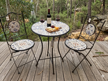 Load image into Gallery viewer, Outdoor Table And Chairs Set Mosaic Bistro Setting Balcony Garden Furniture 3pcs
