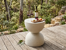 Load image into Gallery viewer, Side table 40 cm diameter mushroom shaped-white or black options-indoor or outdoor
