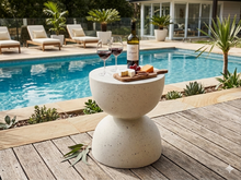 Load image into Gallery viewer, Side table 40 cm diameter mushroom shaped-white or black options-indoor or outdoor

