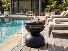Load image into Gallery viewer, Side table 40 cm diameter mushroom shaped-white or black options-indoor or outdoor
