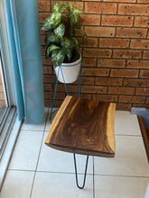 Load image into Gallery viewer, Bedside Table- Live Edge natural Wooden Side Table / Corner Table / Plant or book Stand Raintree Wood-OS56 model
