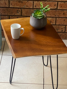 Bedside Table- Live Edge natural Wooden Side Table / Corner Table / Plant or book Stand Raintree Wood-OS60 model