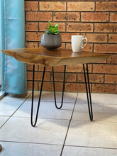 Load image into Gallery viewer, Side Table Live Edge Wooden Corner Table, Plant or book Stand Raintree Wood-OS60
