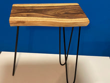 Load image into Gallery viewer, Bedside Table- Live Edge natural Wooden Side Table / Corner Table / Plant or book Stand Raintree Wood-OS 58 model
